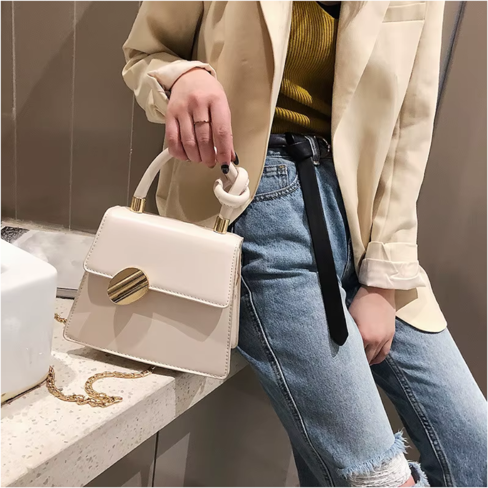 Pu Leather Crossbody Bags For Women Handbags Chain Shoulder Simple Mini Purses