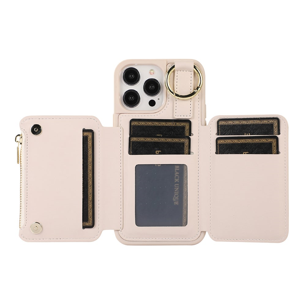 Pu Leather Phone Case Crossbody Cover Wallet Purse With Rfid Blocking Card Holder For Iphone 14 Series