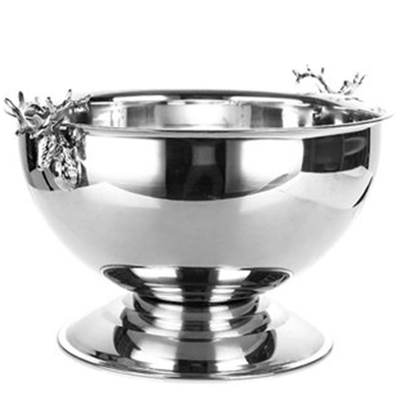 Punch Bowl With Deer Head Bucket Champagne 304 Stainless Steel Ice
