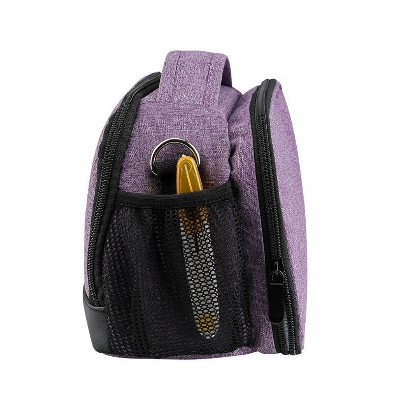 Purple 600D Oxford Cloth Cutting Machine Bag Knitting Tools Storage
