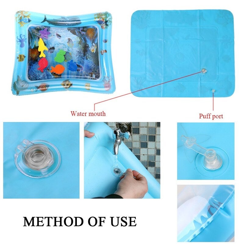 Pvc Inflatable Baby Water Mat Fun Activity Play Center For Children Infants Exquisite Cushion