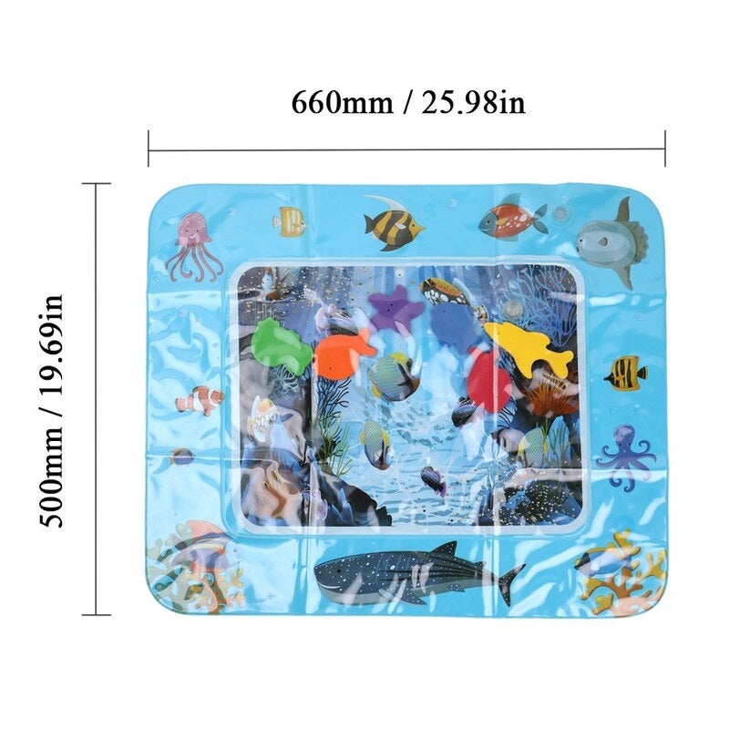 Pvc Inflatable Baby Water Mat Fun Activity Play Center For Children Infants Exquisite Cushion