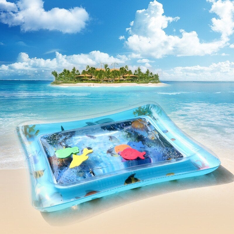 Pvc Inflatable Baby Water Mat Fun Activity Play Center For Children Infants Exquisite Cushion