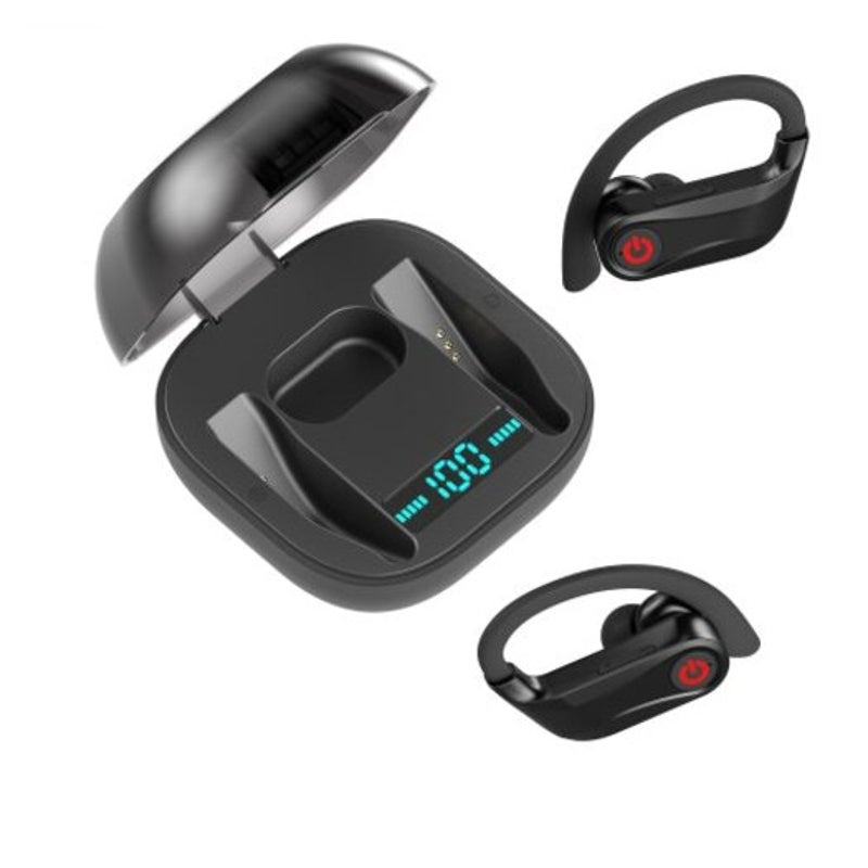 Q62 Bluetooth Earphone Ultra Long Wireless Headset Waterproof Stereo Hands Free Black