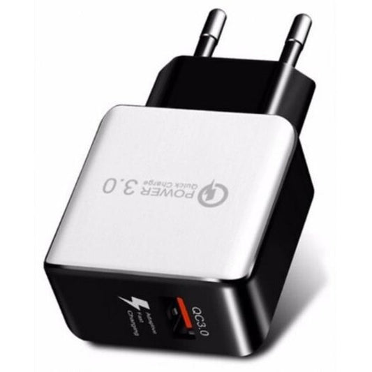 Qc3 .0 Usb Wall Charger Adapter Fast Charging For Xiao Mi / Hua Wei Iphone White