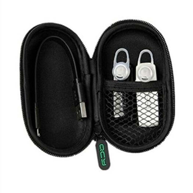 Qcy Storage Bag Headphone Case For Cable Charger Earphone Memory Card Black