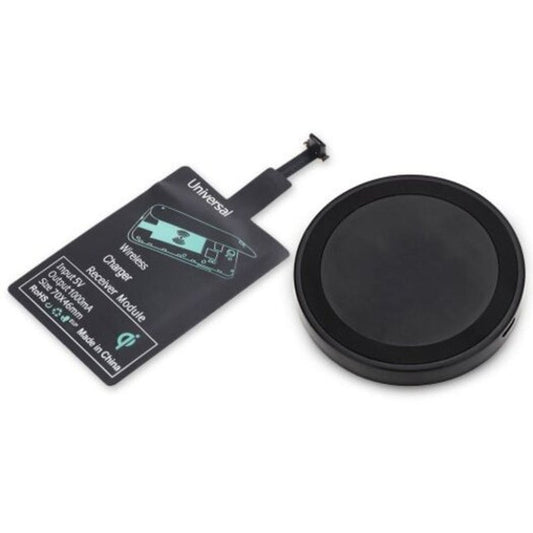 Qi Wireless Charger Charging Receiver For Iphone Black Wide Top Narrow Bottom Interface