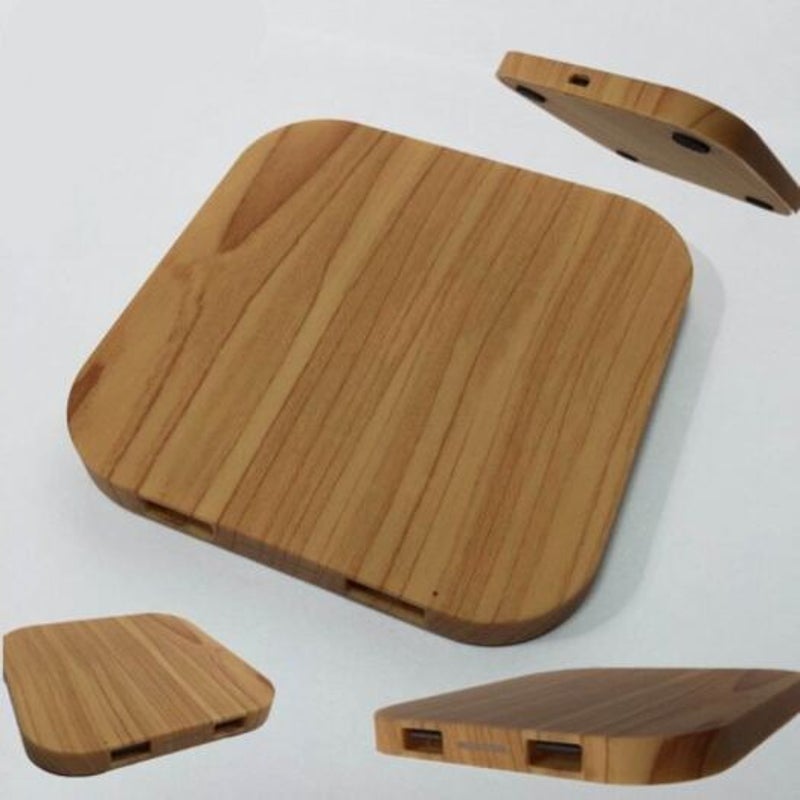 Wireless Charging Slim Wood Pad Smart Phone Charger Board