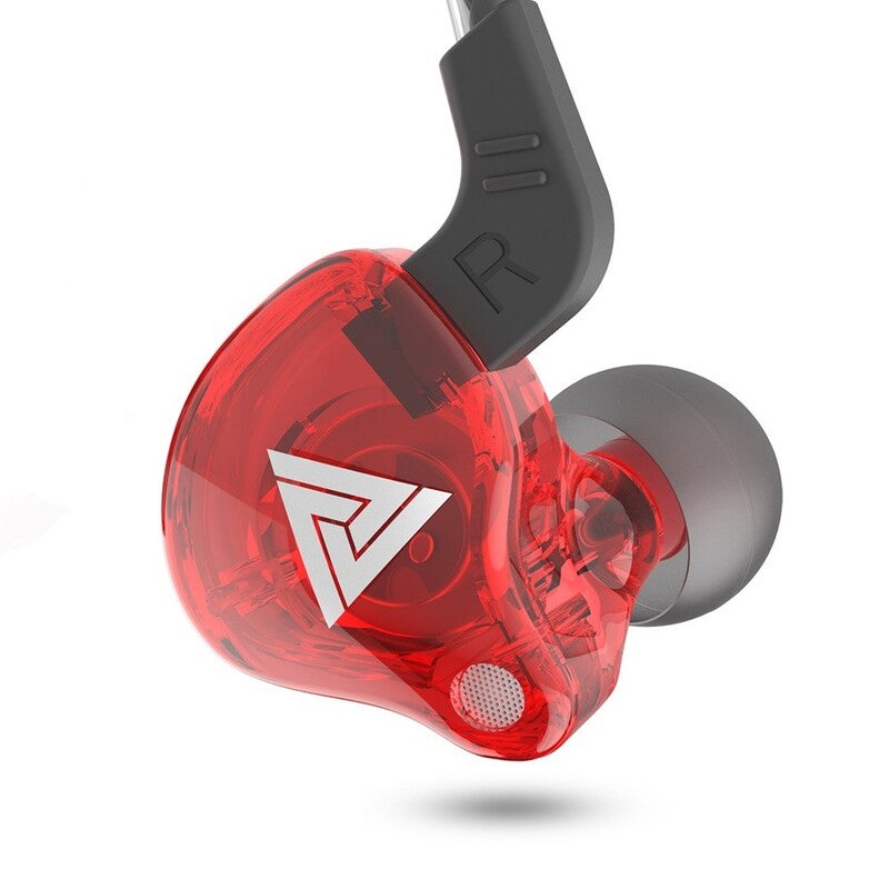 Ak6 Universal 3.5Mm Hifi Sport Headphones In Ear Earphone For Running With Microphone Headset Music Earbuds Red