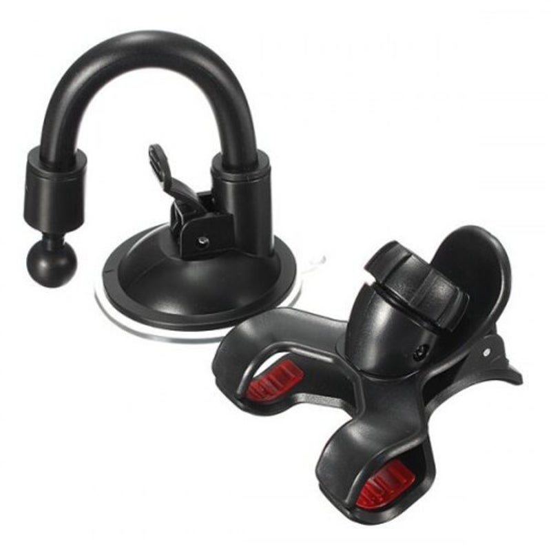 360 Degrees Rotation Car Phone Bracket Locator Technology Navigation Stand Black