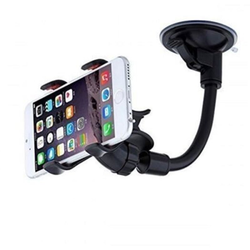360 Degrees Rotation Car Phone Bracket Locator Technology Navigation Stand Black