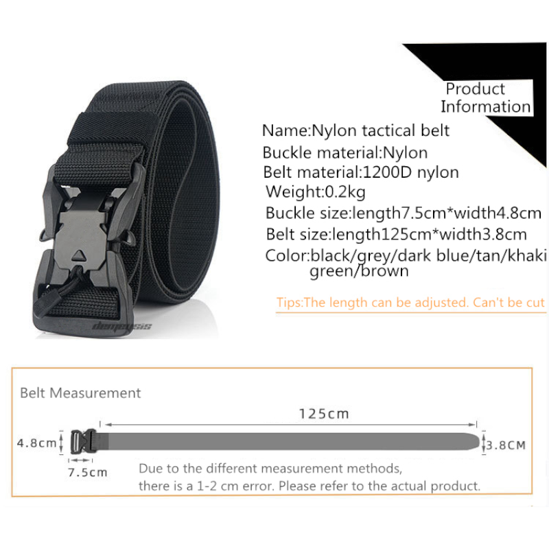 Quick Release Magnetic Buckle Safety Outer Belt Dry Pure Nylon Multi A