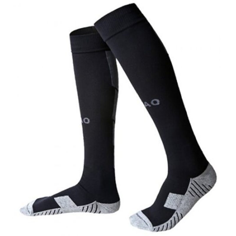 R-Bao Towel Bottom Football Socks Adult Black