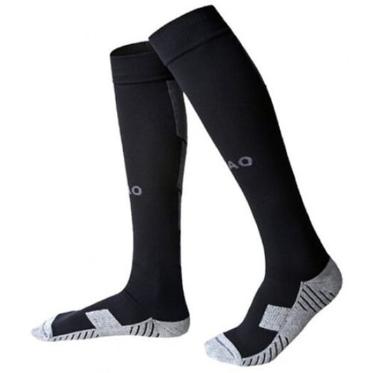 R-Bao Towel Bottom Football Socks Adult Black
