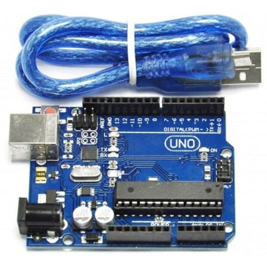 R3 Board Atmega328p With Usb Cable For Arduino Blue