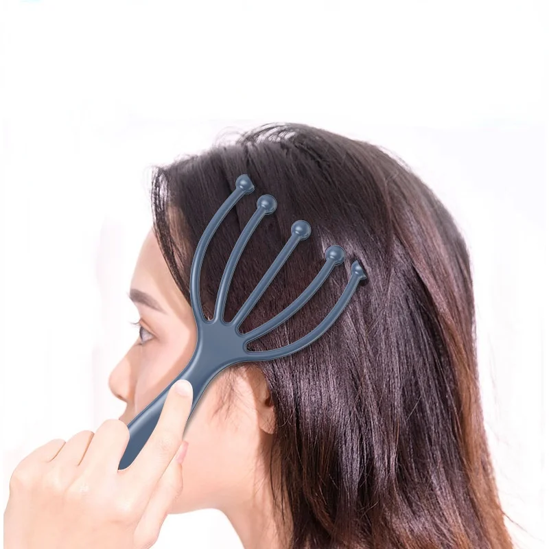 Rake Head Massage Ball Comb Five-Claw Scalp Magnetic Bead Stress Release Hair Brush Finger Massager