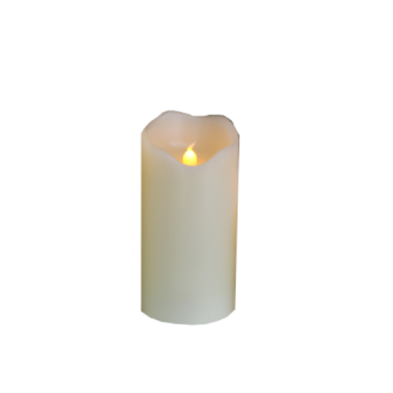 Real Wax Flameless Pillar Candle Decor