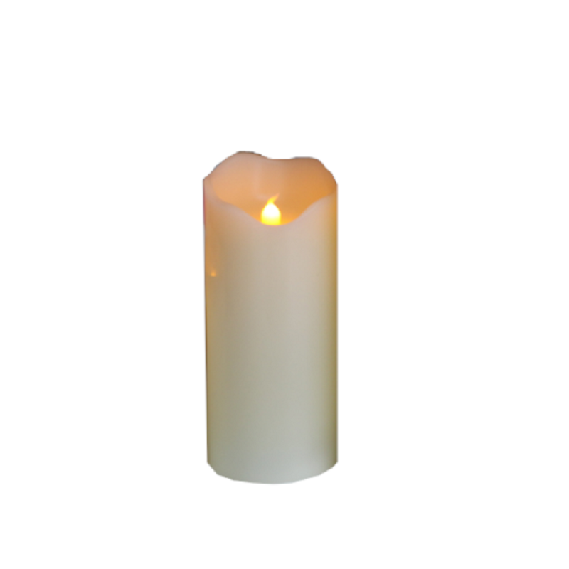 Real Wax Flameless Pillar Candle Decor