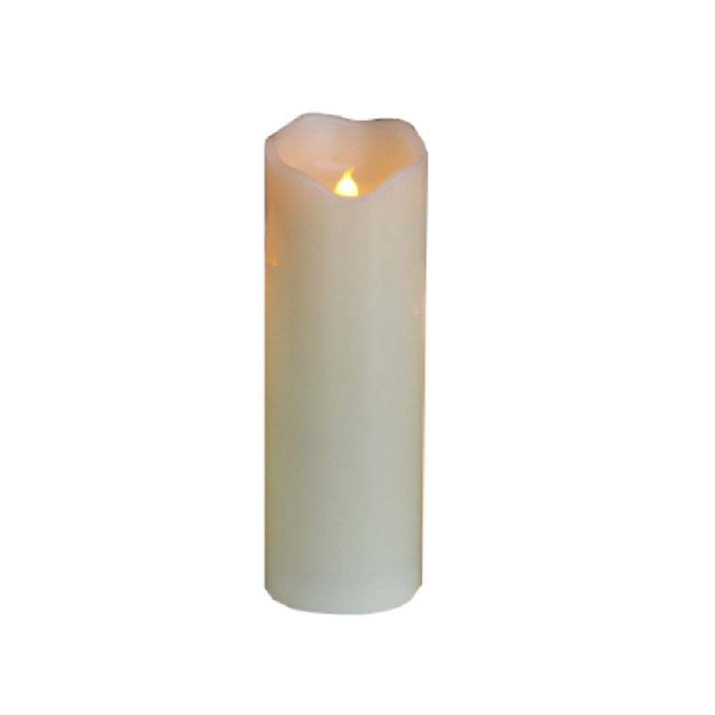 Real Wax Flameless Pillar Candle Decor