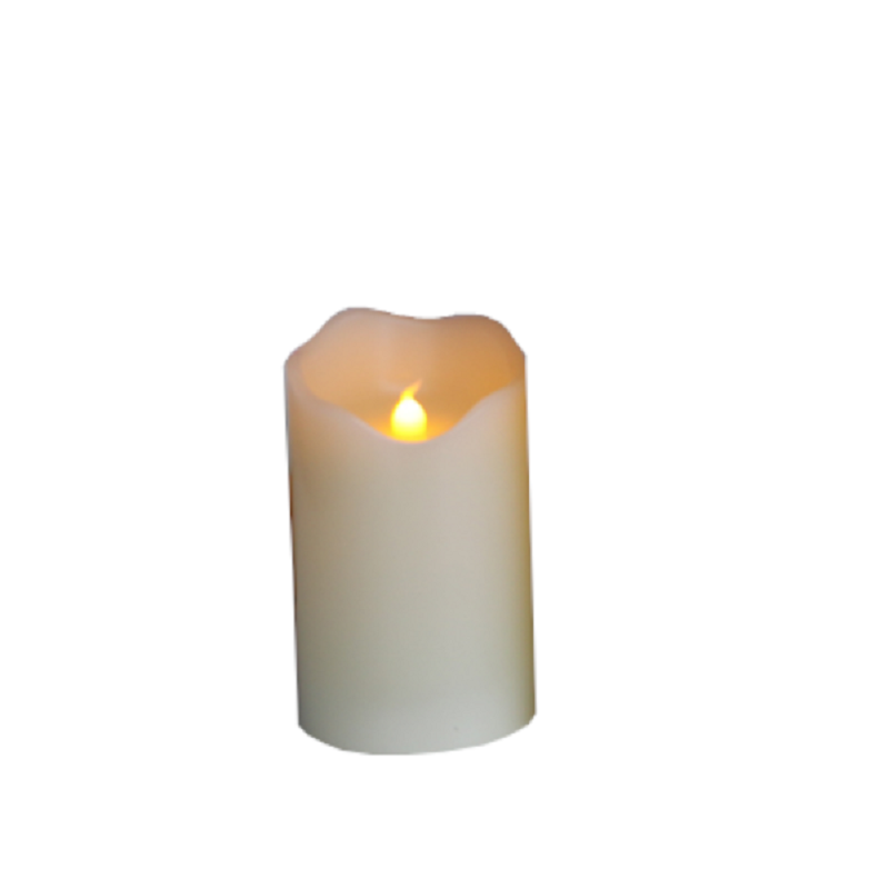 Real Wax Flameless Pillar Candle Decor