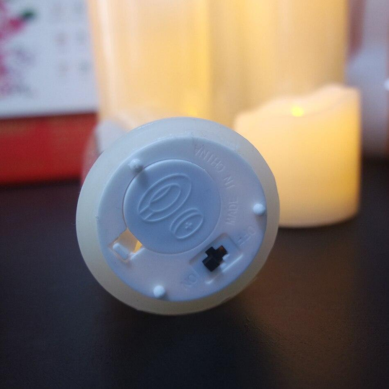 Real Wax Flameless Pillar Candle Decor