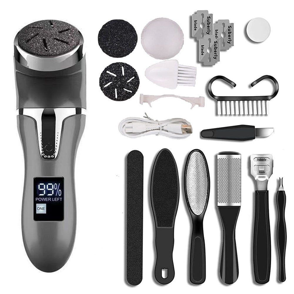 Rechargeable Electric Foot File Pedicure Sander Waterproof 2 Speeds Callus