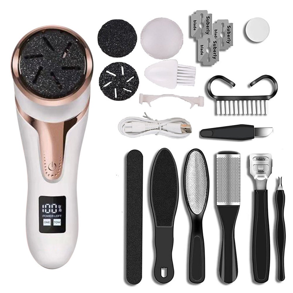 Rechargeable Electric Foot File Pedicure Sander Waterproof 2 Speeds Callus
