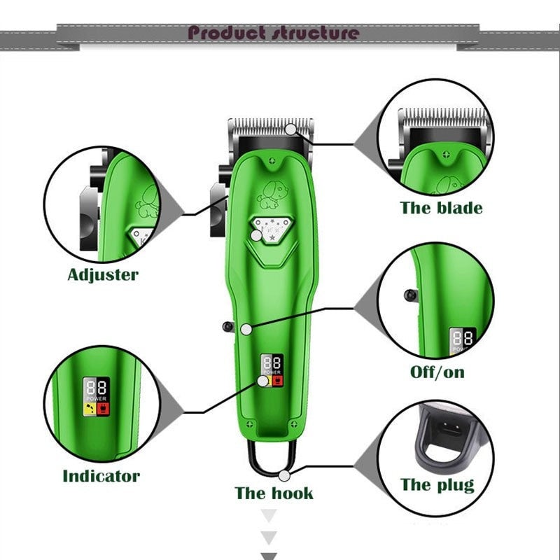 Rechargeable Professional Dog Hair Trimmer For Cat Grooming Machine Remover Pet