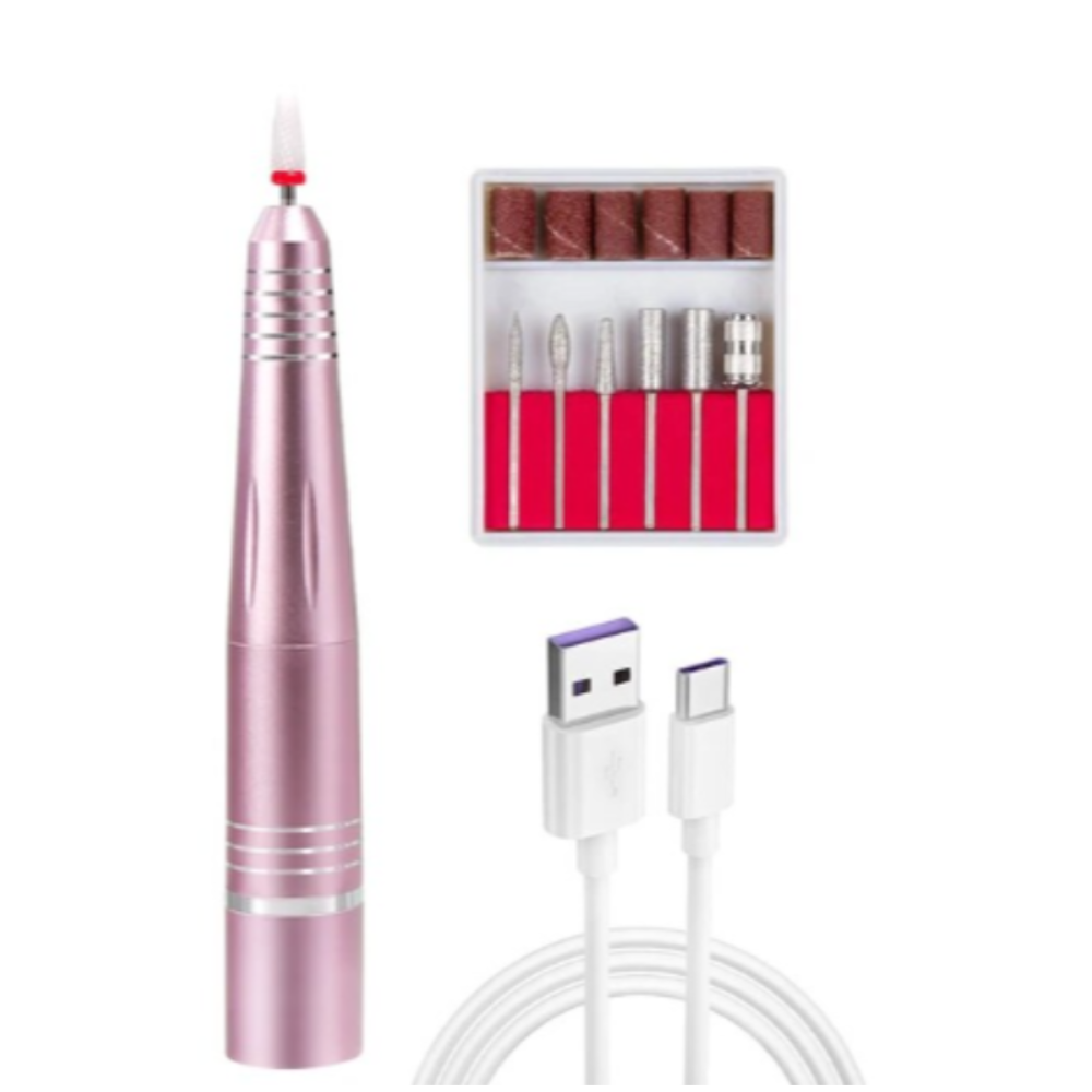 Rechargeable Electric Nail File Cordless Drill Machine Kit For Acrylic Gel Nails Manicure Pedicure Tool Home Salon