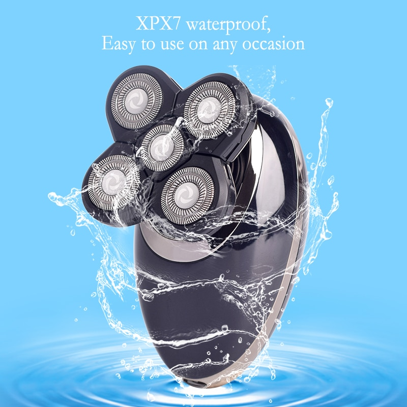 Rechargeable Electric Razor Shaver Cordless Waterproof Beard Bald Head Hair Trimmer