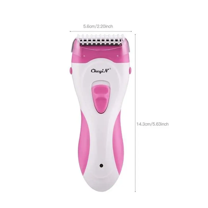 Rechargeable Lady Shaver Women Epilator Electric Hair Removal Face Arm Leg Pink