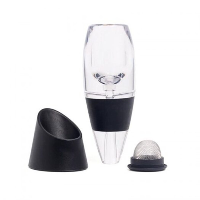 Red Wine Aerator Filter Decanter Essential Black