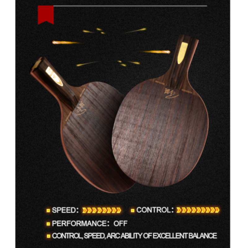 Red Flame Rosewood Table Tennis Blade Professional Ping Pong Superb Fast Attack Arc Racket