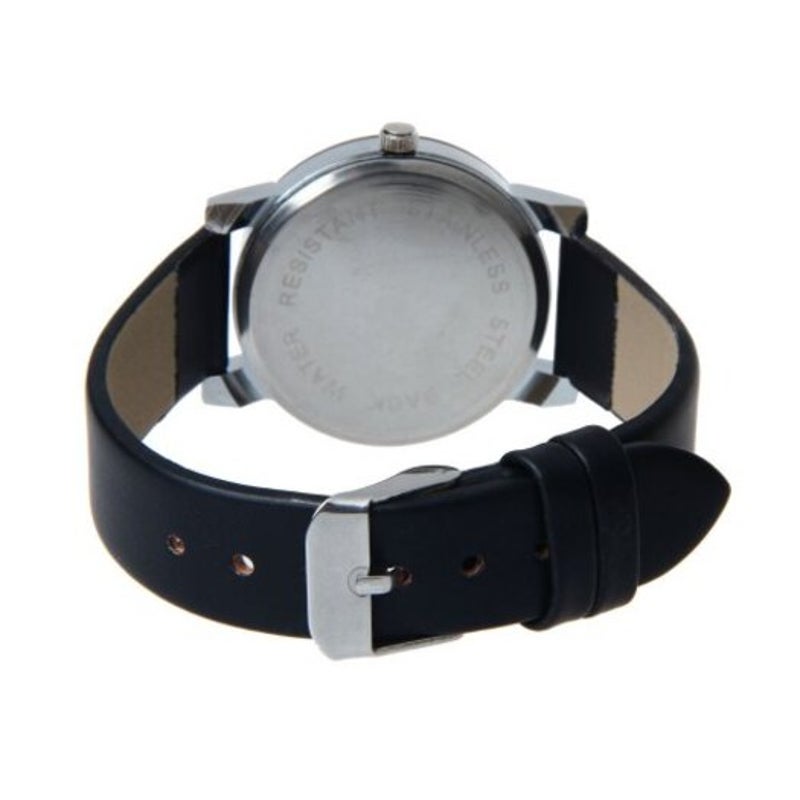 Veile Studios Couple Lover Watches Quartz Dial Clock Pu Leather Wristwatch