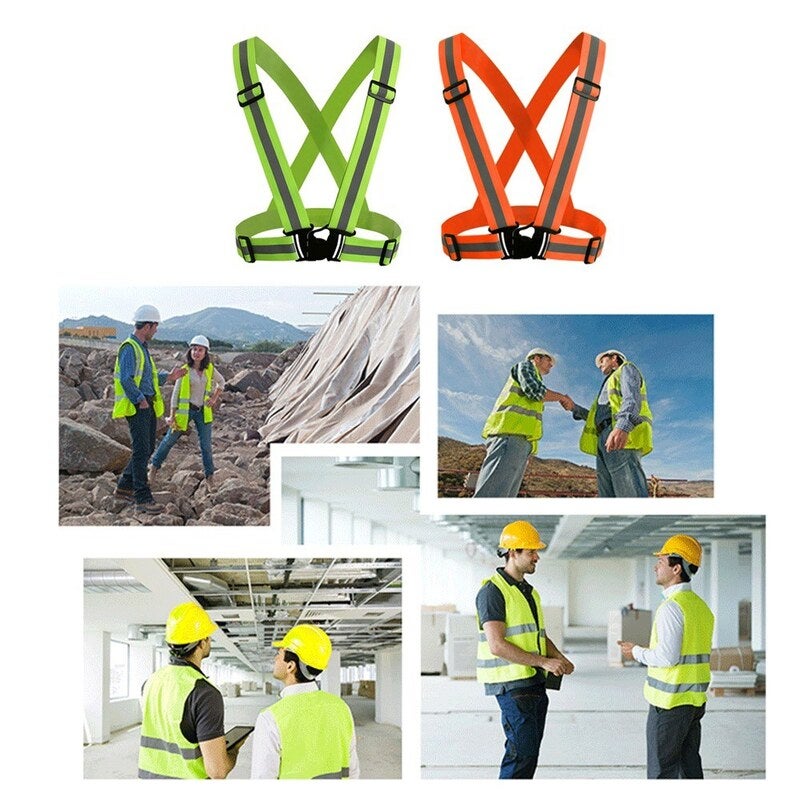 Reflective Outdoor Glow Belt High Visibility Elastic Safety Vest
