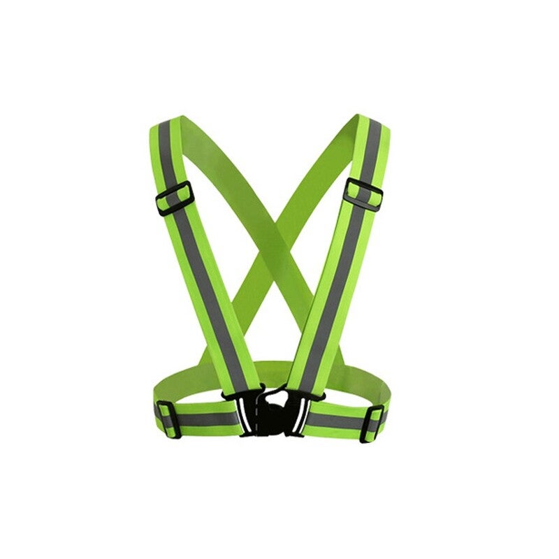 Reflective Vest With High Visibility Bands Tape Green