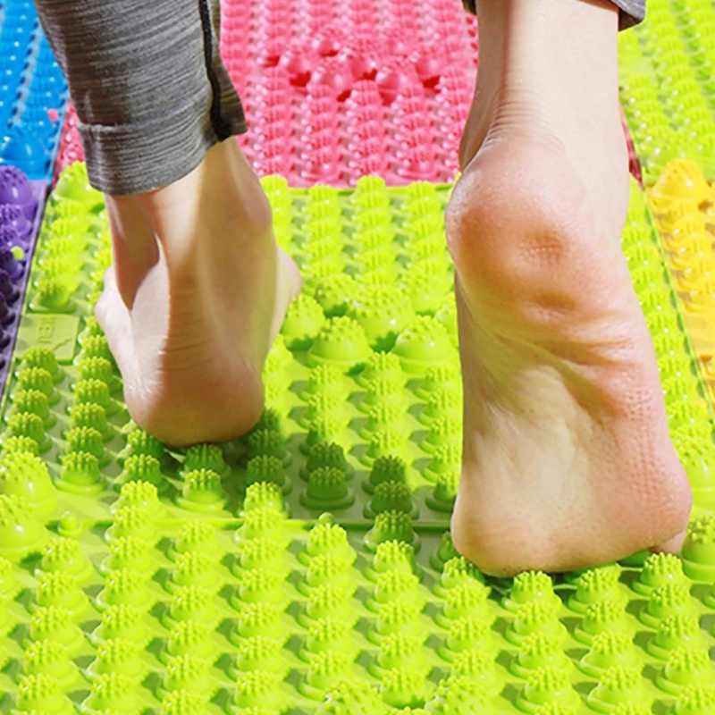 Reflexology Foot Massage Pad Toe Pressure Plate Mat Alien Green