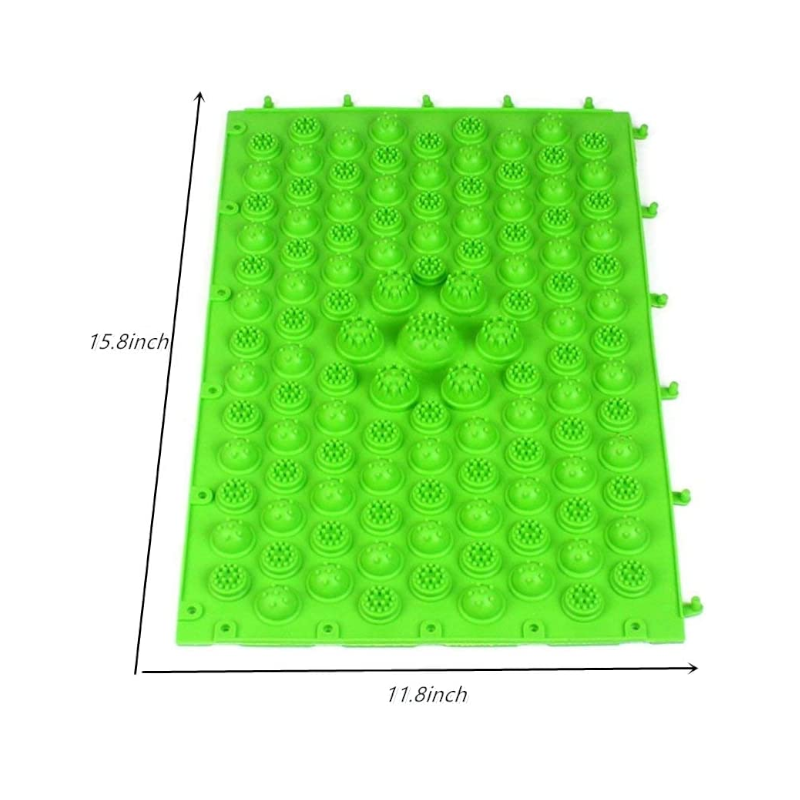 Reflexology Foot Massage Pad Toe Pressure Plate Mat Alien Green