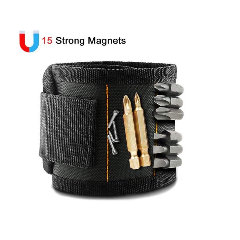 2-Piece Magnetic Wrist Band Belt Strap Tools Screws Bolt Nuts Nail Holder