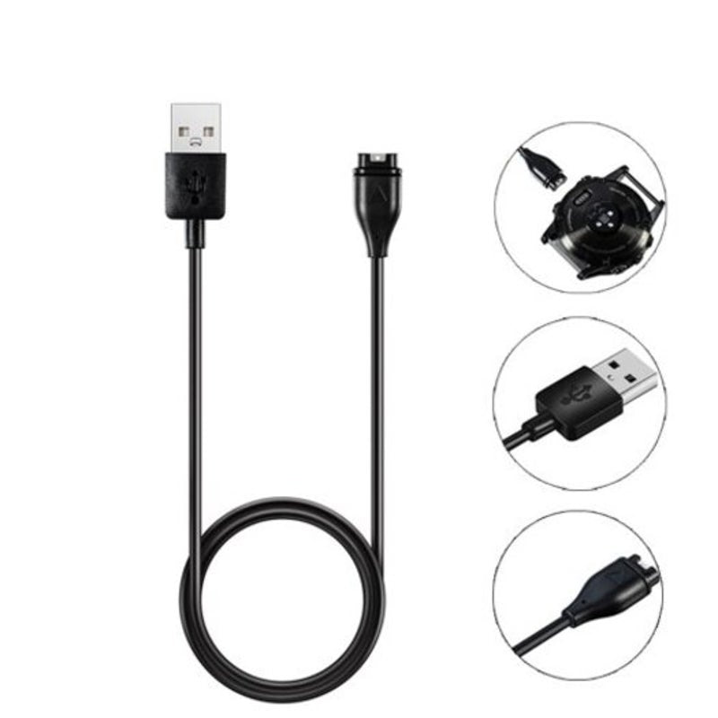Replacement Charging Data Cable For Garmin Approach S60 Quatix 5 Vivoactive 3 Black