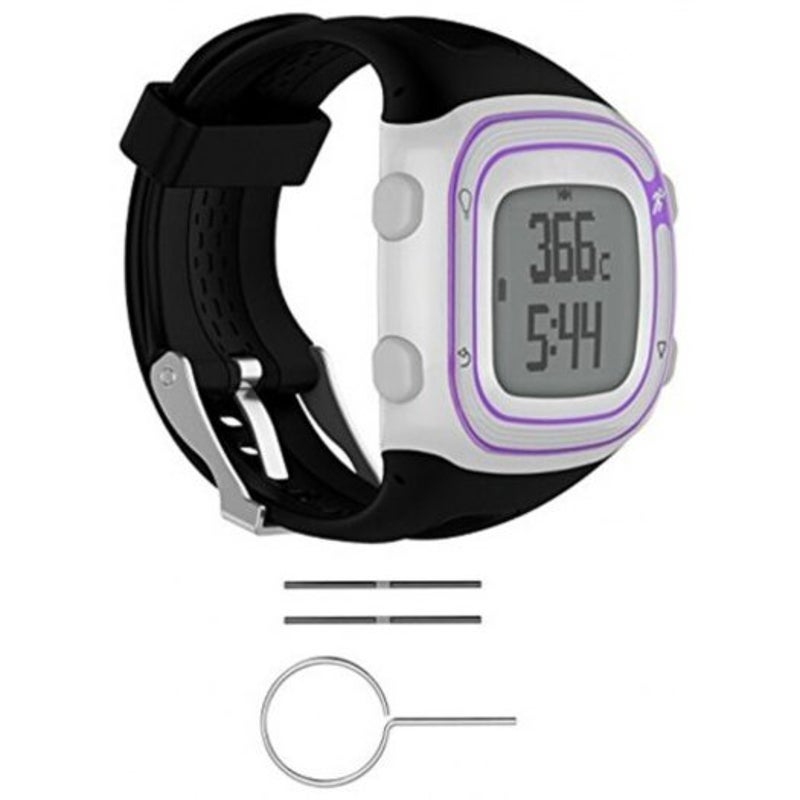 Replacement Silicone Band Strap Accessory For Garmin Forerunner 10 / 15 Man Large Size 0.98 Inch X 0.94 Black