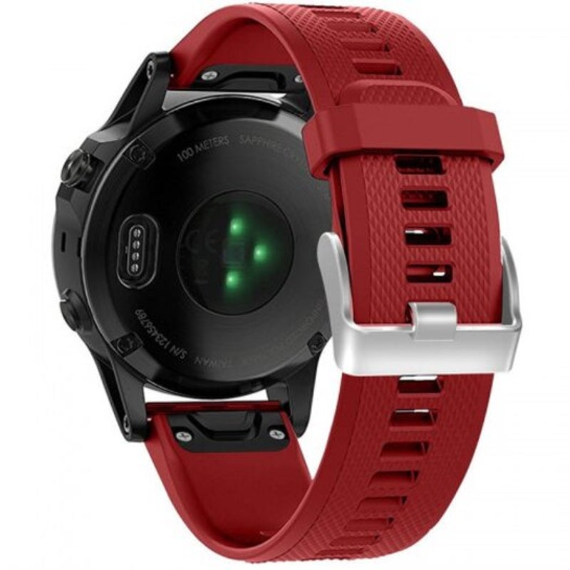 Replacement Silicone Watch Band Wrist Strap For Garmin Fenix 5 / Forerunner 935 Red