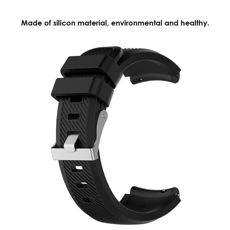 Replacement Watch Band 22Mm Sport Wristband Black