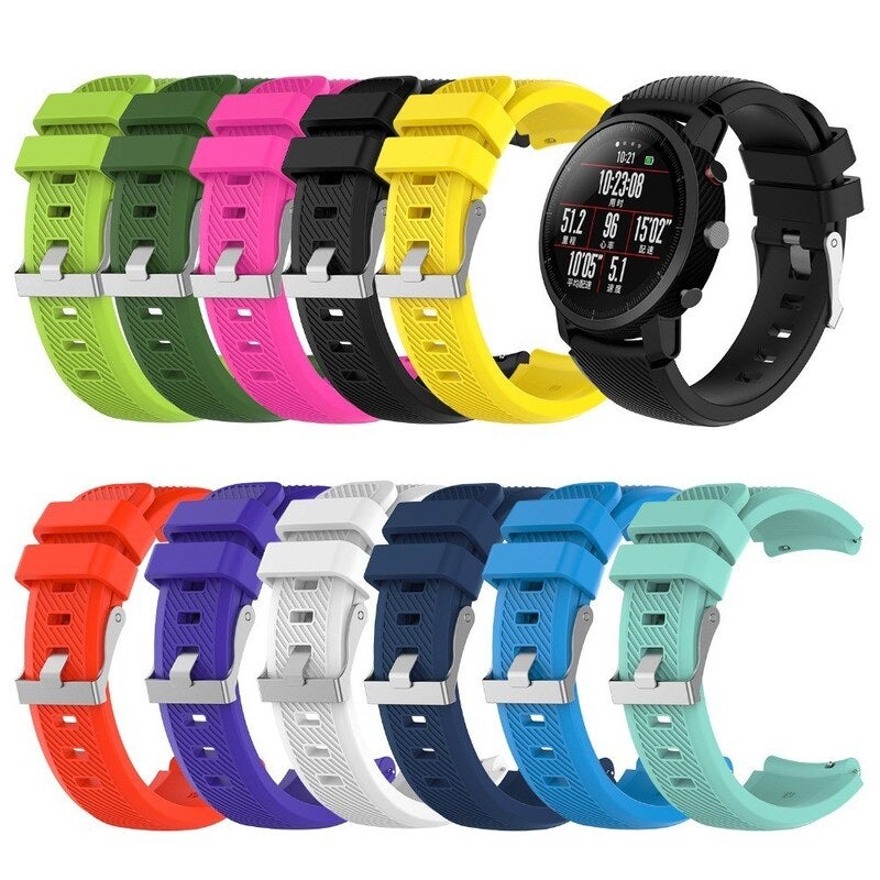 Replacement Watch Band 22Mm Sport Wristband Black