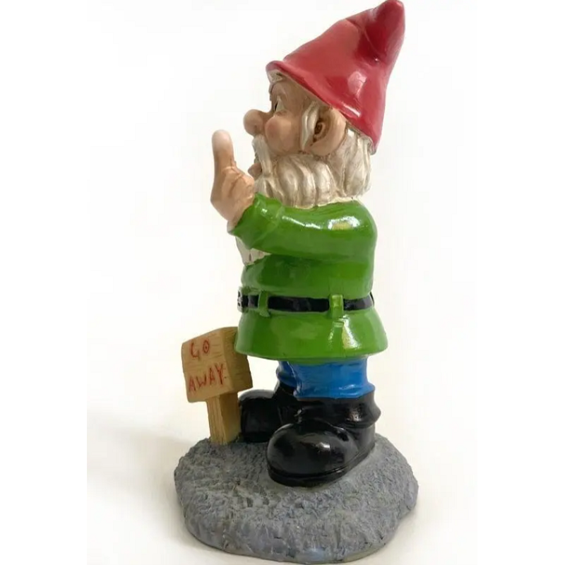 Resin Gnome Statue Vertical Middle Finger Christmas Dress Up Diy Garden Green Santa Claus Decoration Ornaments Gifts