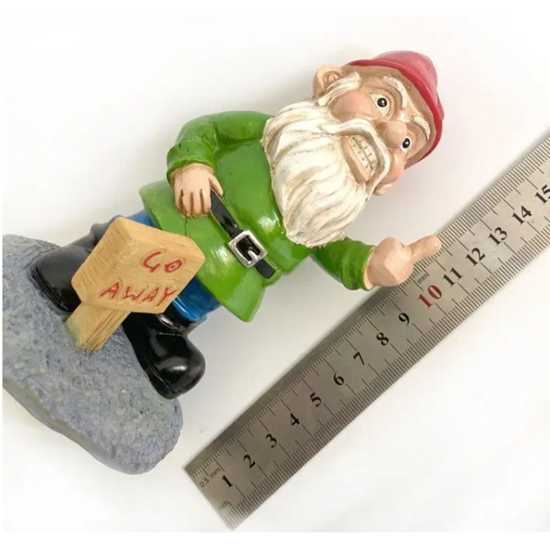 Resin Gnome Statue Vertical Middle Finger Christmas Dress Up Diy Garden Green Santa Claus Decoration Ornaments Gifts
