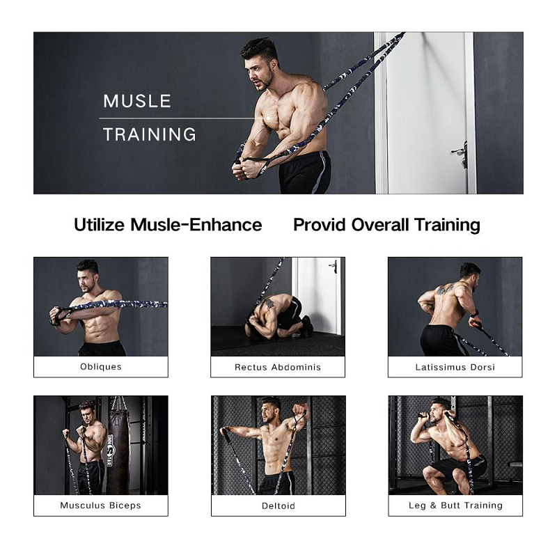 Resistance Bands Full Body Training Straps Kit Gym Exercise Fitness