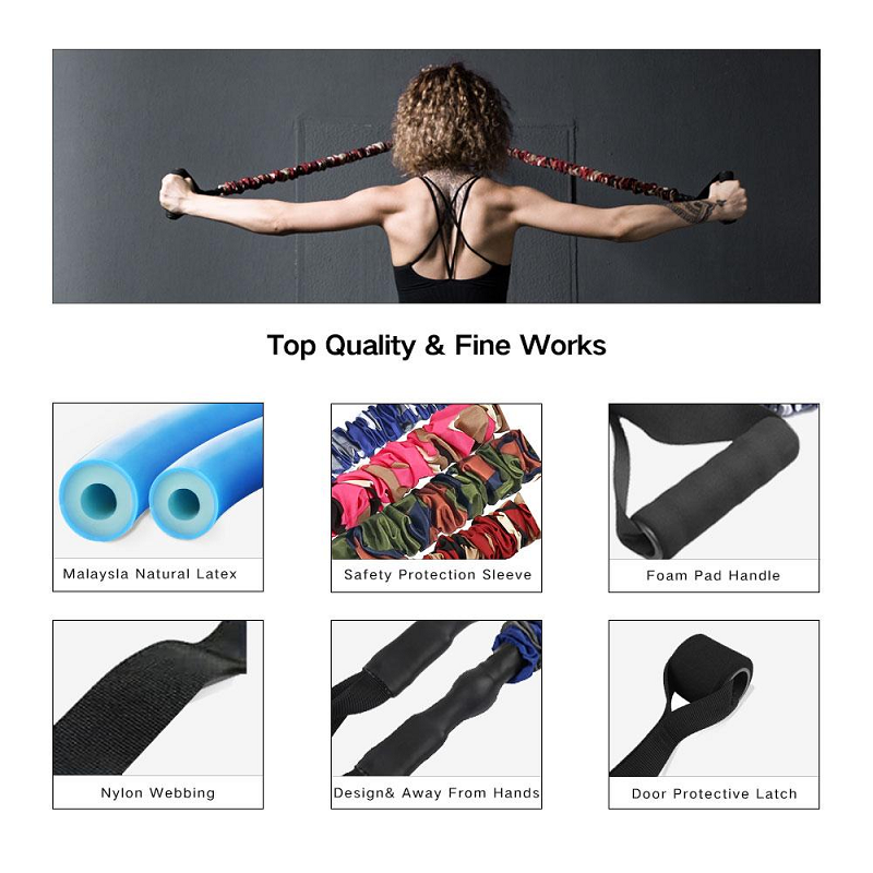 Resistance Bands Full Body Training Straps Kit Gym Exercise Fitness