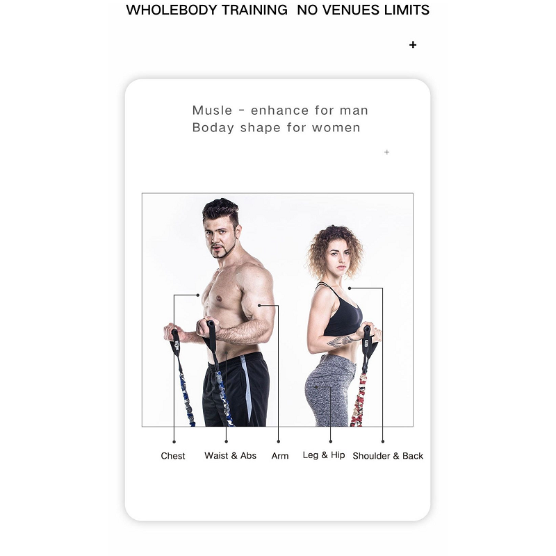 Resistance Bands Full Body Training Straps Kit Gym Exercise Fitness