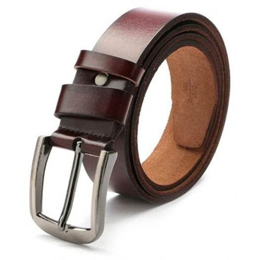 Retro Pin Buckle Leather Belt For Man Puce Regular